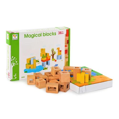 Деревянная игрушка Городок Woody MD 0504 конструктор