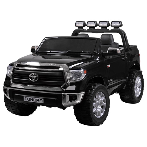 Детский джип Toyota Tundra JJ2255EL-2 с кожаным сиденьем (черный)