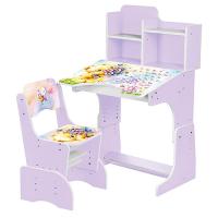купить Детская парта со стульчиком BAMBI B 2071-54-4 регулируемая высота (сиреневая Мишка)