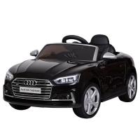 купить Детская машина Audi S5 Cabriolet M 3669EBLR-2 с кожаным сиденьем (черная)