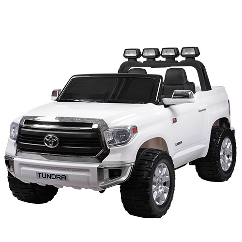 Детский джип Toyota Tundra JJ2255EL-1 с кожаным сиденьем (белый)