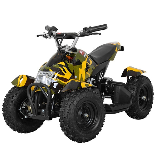 Детский мощный квадроцикл HB-6 EATV800-13 мотор 800W (желтый камуфляж)