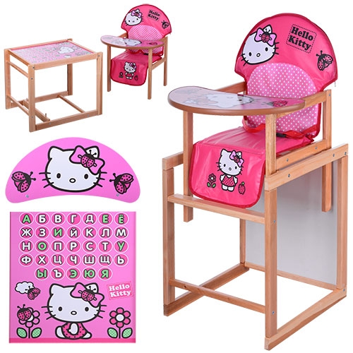 Детский стульчик для кормления HELLO KITTY M K-120-1 трансформер (малиновый)