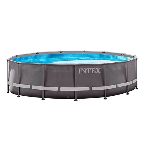 Бассейн каркасный Intex 26310 фильтр-насос лестница подстилка тент (427-107см)