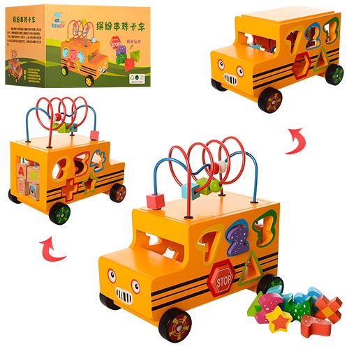 Деревянная игрушка Игра MD 1179 машинка с лабиринтом