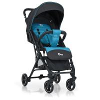 купить Детская прогулочная коляска El Camino ME 1039L IDEA Emerald Gray книжка чехол лен (бирюзово-серая)