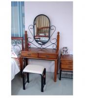 купить Туалетный столик с зеркалом и пуфом Pure Star DT-5 размер 1620*460*940 см Малайзия