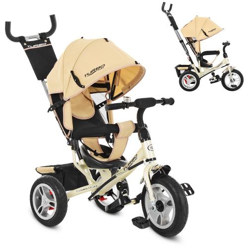 Трехколесный колясочный велосипед TurboTrike M 3113-7A (бежевый)
