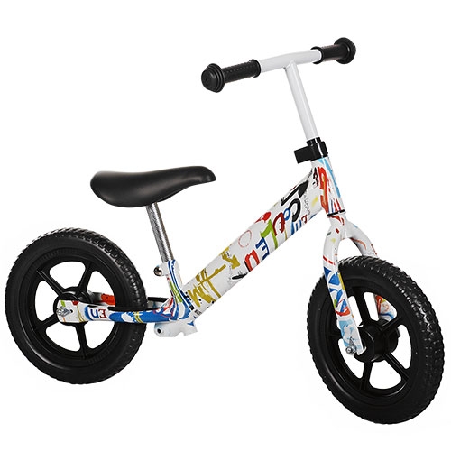 Беговел детский 12 дюймов PROFI KIDS M 3440W-1 колеса EVA (белый граффити)