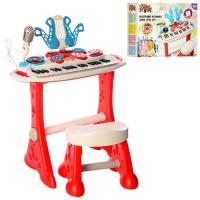 купить Детский синтезатор Win Fun 2072-NL на ножках со стульчиком 37 клавиш