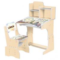 купить Парта Bambi B 2071-35 с полочками (бежевая, Лондон)