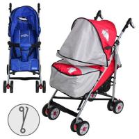 купить Прогулочная детская коляска ARIA S1-2 (красно-серая, синяя)
