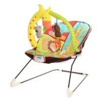 купить Детский шезлонг-качалка M 5379 (дуга с подвесками, вибро)
