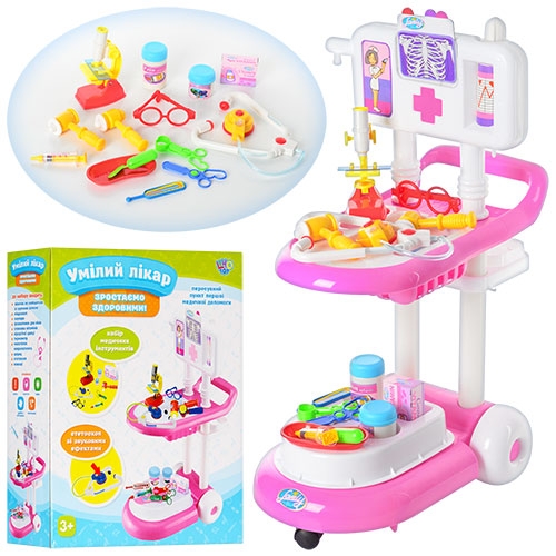 Игровой набор Доктор 13244 «Медицинская тележка»
