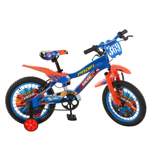 Двухколесный велосипед Profi Racing 16 дюймов SX16-19-R (сине-оранжевый)