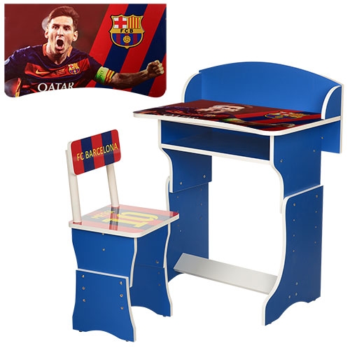 Детская парта растишка 301-25 регулируется FC Barcelona (синяя)