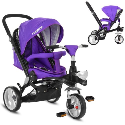 Складной трехколесный велосипед TurboTrike M AL3645-8 колеса EVA (фиолетовый)