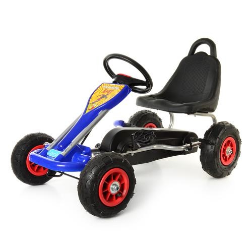 Железный педальный карт Bambi M 1564-4 с надувными колесами (синий)