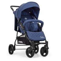 купить Детская прогулочная коляска-книжка El Camino ME 1012L MY WAY Denim материал лен (синяя)