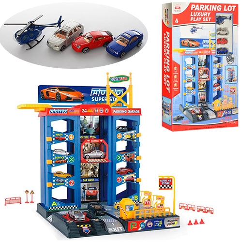 Игровой гараж для детей 92126 транспорт 4 этажа