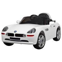 купить Детский электромобиль BMW Z8 JJ1288EBLR-1 с пультом управления и кожаным сиденьем (белый)