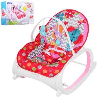 купить Детский шезлонг-качалка 88927 музыка вибро (розовая)