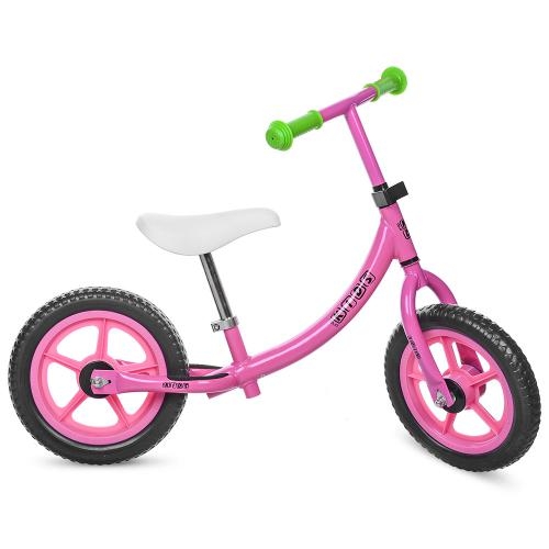 Детский беговел 12 дюймов PROFI KIDS M 3437-2 колеса EVA (розовый)