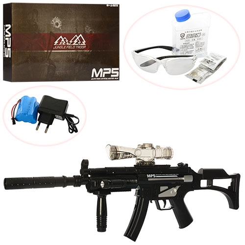 Автомат MP5 для детей 306-2 водяные пули свет лазер очки (88см)