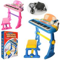 купить Детский синтезатор на ножках BO-21A со стульчиком микрофон запись от сети