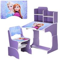 купить Парта со стульчиком для детей W 2071-43-2 регулируемая высота (фиолетовая)