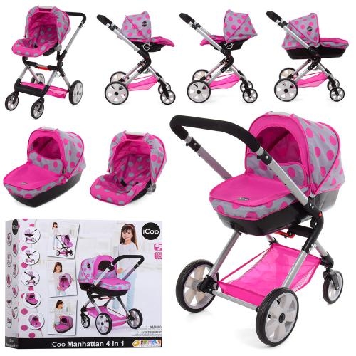 Коляска для куклы HAUCK D89648 классическая люлька-переноска корзинка