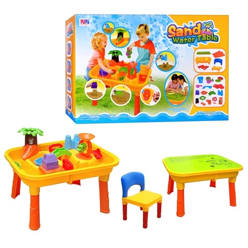 Игровой столик песочница со стульчиком M 0832 U/R закрывается крышкой