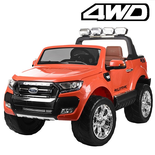 Детский полноприводный джип Ford M 3573EBLR-7 кожаное сиденье (оранжевый)