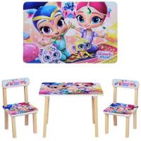 купить Детский столик со стульчиками 501-42 Shimmer Shine деревянный