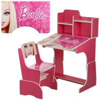 купить Парта с полочками Bambi W 2071-1 регулируемая по высоте (розовая Barbie)
