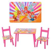 купить Детский деревянный столик 2547-33 Winx с двумя стульчиками