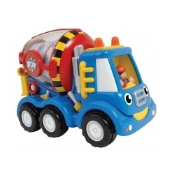 Инерционная бетономешалка Wow Toys с фигуркой и дорожным знаком