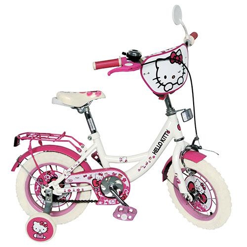 Двухколесный детский велосипед 16" HK 0075 W Hello Kitty (белый с розовым)