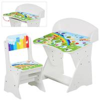 купить Регулируемая парта со стульчиком ML-315-11-1 (белая)