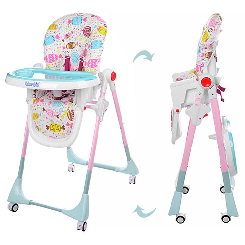 Детский стульчик для кормления Bambi M 3553-8 (розовый сладости)
