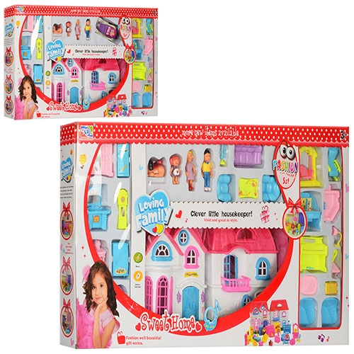 Игровой домик 3918-3918-1 Sweet Home с мебелью и фигурками