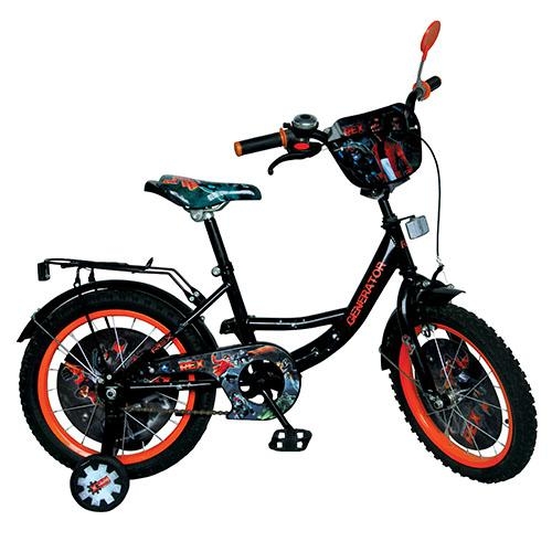 Двухколесный детский велосипед 16" GR 0003 Generator Rex (черный с оранжевым)