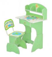 купить Детская парта HB 2882-03-7 с регулируемой высотой и выдвижным ящиком (зеленая)
