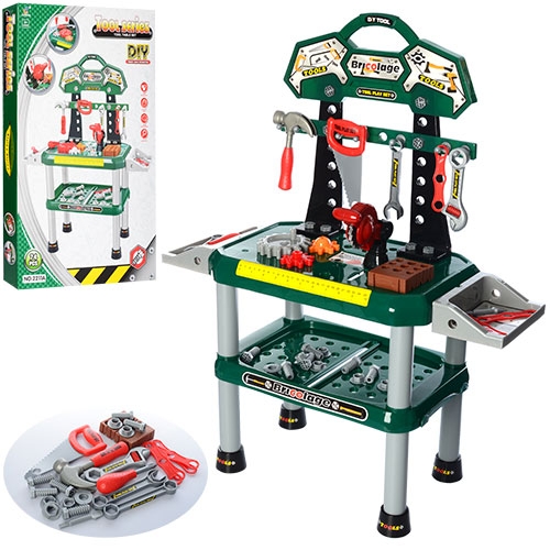 Игровой набор инструментов 2211A верстак (74 предмета)