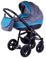 купить Коляска 2 в 1 Adamex Neonex TIP8 серый-белый-голубой 620133