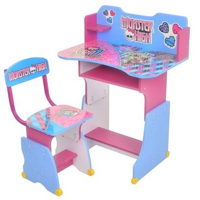 Регулируемая детская парта 599 Monster High со стульчиком