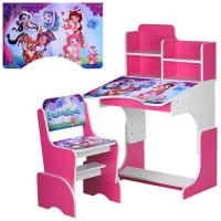 купить Детская парта с регулируемой высотой W 3071-7-1 EnchanTimals (бело-малиновая)