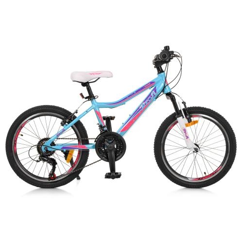 Спортивный велосипед 20 дюймов Profi G20CARE A20.2 алюминиевая рама 12" Shimano (голубой)