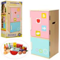 купить Детский деревянный холодильник MD 1065 с продуктами