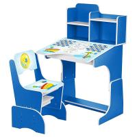 купить Парта для детей Bambi B 2071-2 с полочками (синяя, пираты)